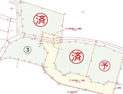 甲府市国玉町4区画分譲地 区画図