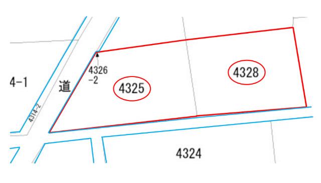 南アルプス市有野124坪売地 区画図