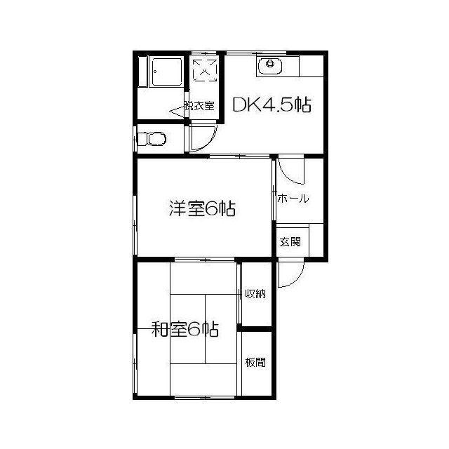クレール（2-B） 間取り図画像