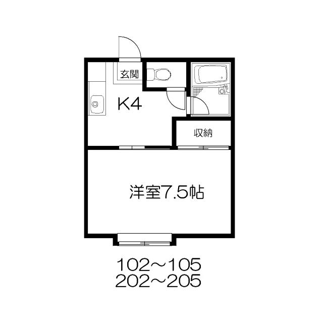 内丸ハイツ（102） 間取り図画像