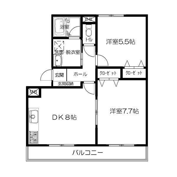 シティーいずみ（B-2） 間取り図画像
