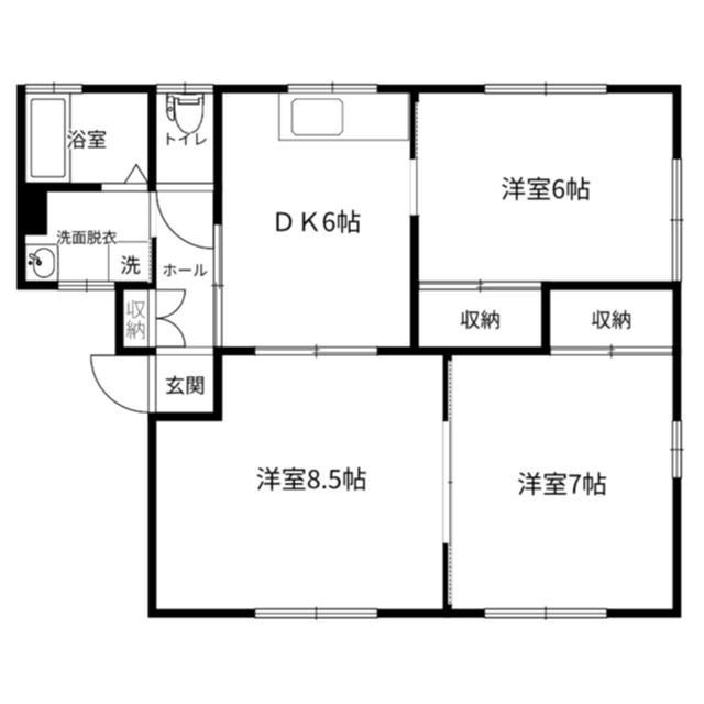 サニーハイツA（2-1） 間取り図画像