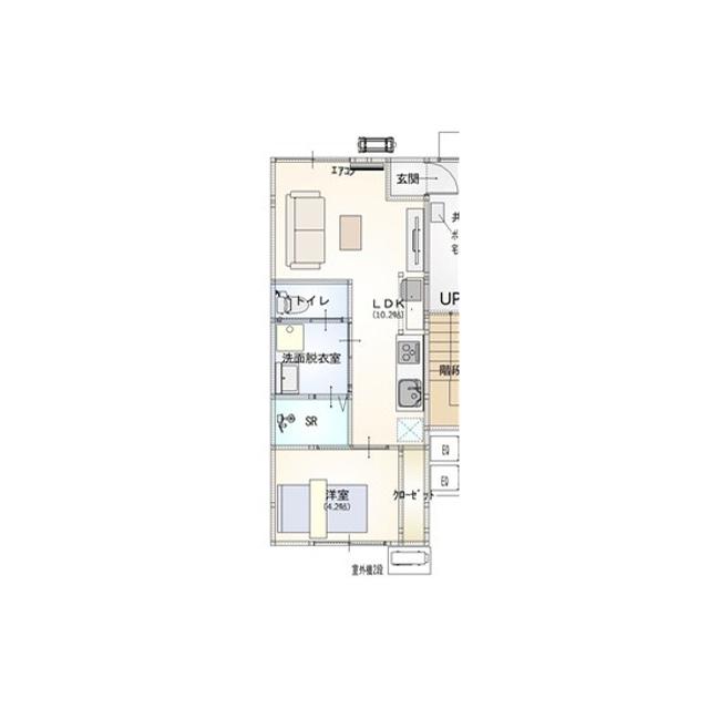 サステナ中居林（1B） 間取り図画像
