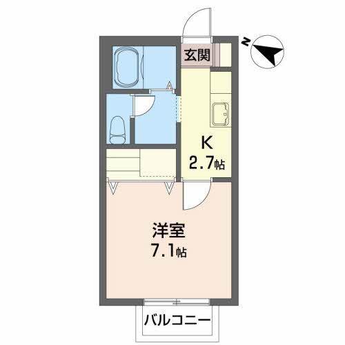 オーシャンブルー（201） 間取り図画像