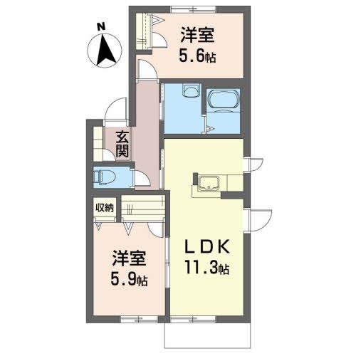 セルブラン（102） 間取り図画像