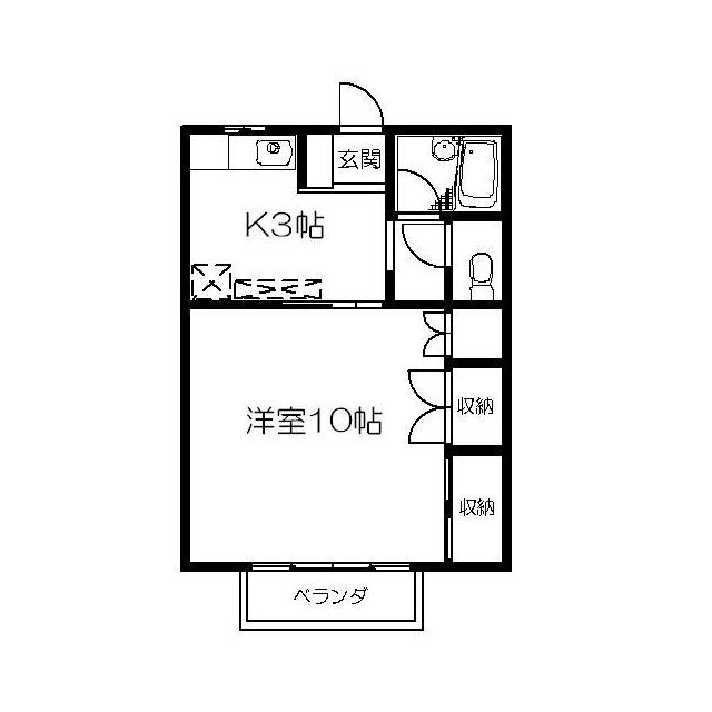 セジュール西村F（F-203） 間取り図画像