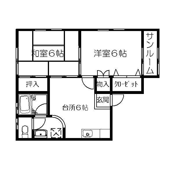 コーポ五大（B） 間取り図画像