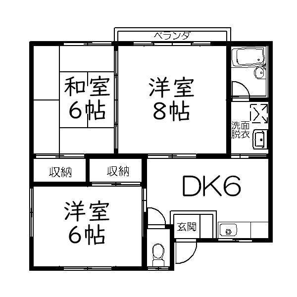 桜ハイムA（A102） 間取り図画像