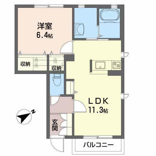 シャーメゾンコトンA（103） 間取り図画像