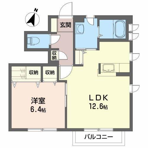 プロムナード鹿島（D-101） 間取り図画像