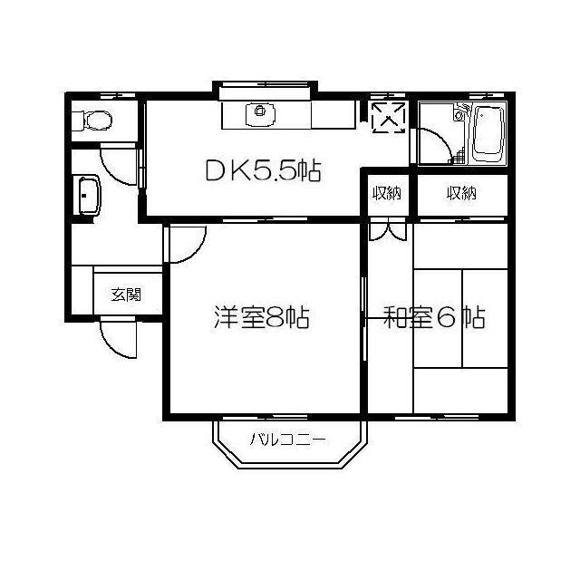 セジュール西村C（C-202） 間取り図画像