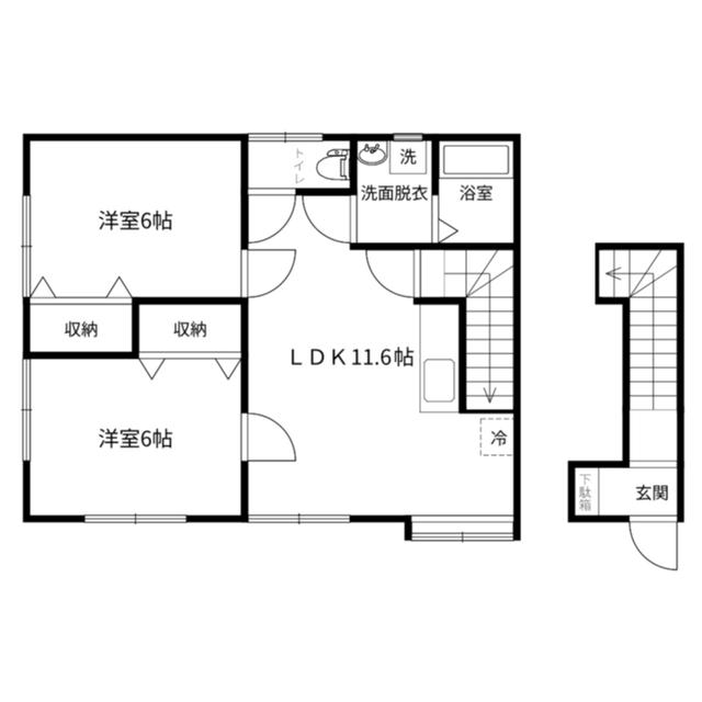 コーポ小春（202） 間取り図画像