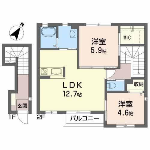シャーメゾンイシファインA（202） 間取り図画像
