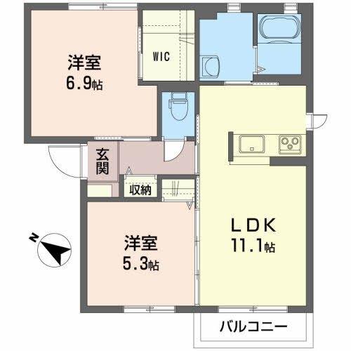 シャーメゾンクレールB（102） 間取り図画像