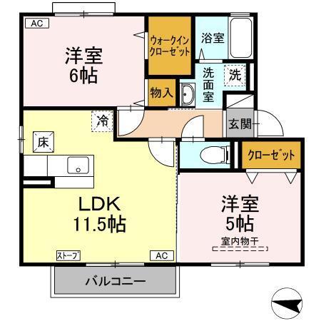 アンジュ（102） 間取り図画像