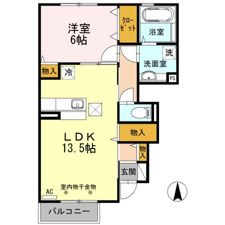 アンソレイエ（105） 間取り図画像
