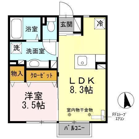 ヴィラ・モンテローザ　Ｃ（205） 間取り図画像