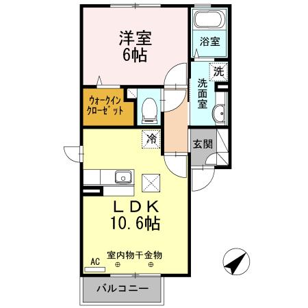 コモライズ新井田西　Ａ（101） 間取り図画像
