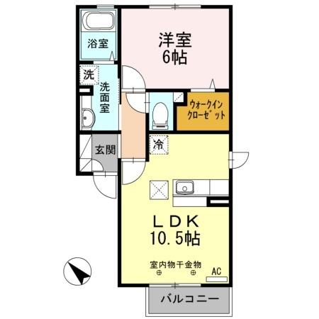 コモライズ新井田西　Ｃ（102） 間取り図画像
