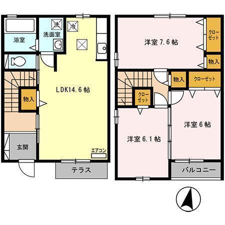 シャイニー コート　Ｃ（101） 間取り図画像