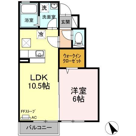 スクエアパーク諏訪　Ｃ（102） 間取り図画像