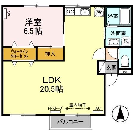 セジュール クレア（201） 間取り図画像