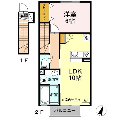 レーヴ鍛冶町（205） 間取り図画像