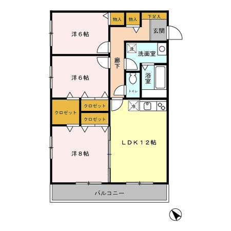 リビオン青葉（201） 間取り図画像