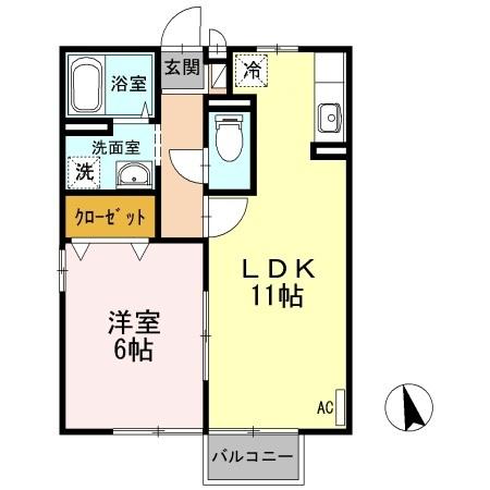 メゾン・ド・北岳（205） 間取り図画像