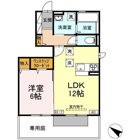メゾン・ソレイユⅡ（101） 間取り図画像