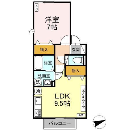プチセジュール洲先町（205） 間取り図画像
