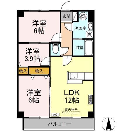 プリムローズヒル　弐番館（307） 間取り図画像