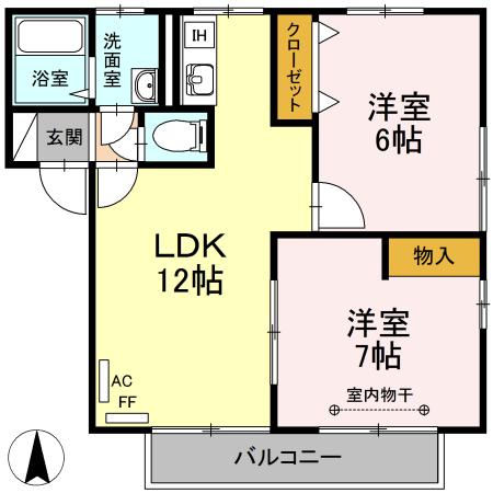 ホワイトプレミール（202） 間取り図画像