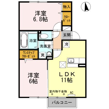 メゾン・エスポワール　Ａ（102） 間取り図画像