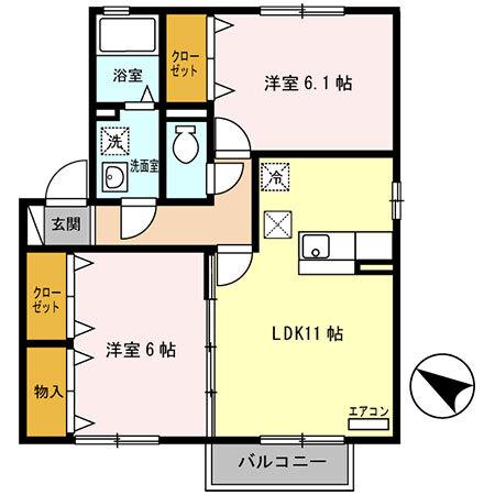 メゾン・ソレイユ（101） 間取り図画像