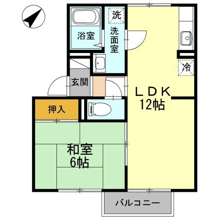 セジュール沢里（101） 間取り図画像