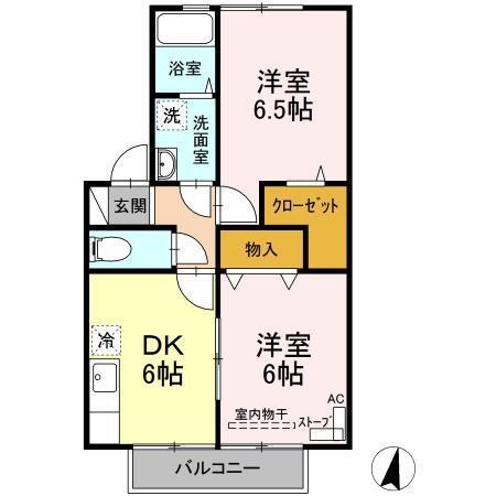 セジュール類家（B201） 間取り図画像