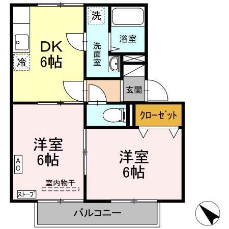 セジュール類家（A202） 間取り図画像
