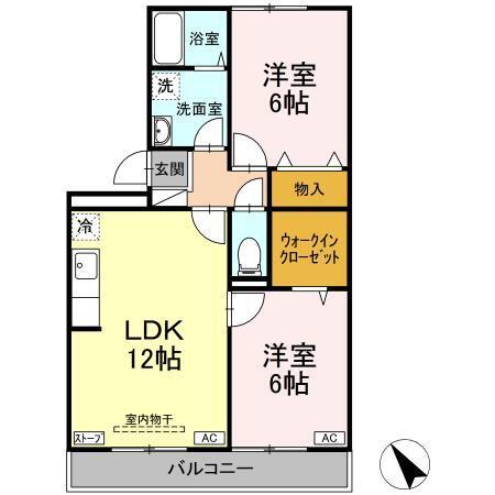 ハイカムールＳＴ秀（203） 間取り図画像