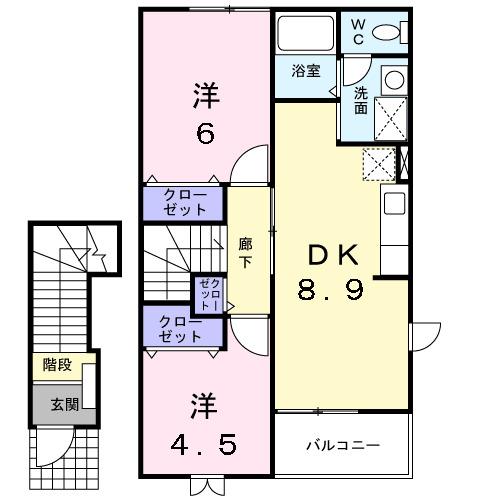 ミドルコート（203） 間取り図画像