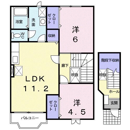 エクセシオールＡ（201） 間取り図画像