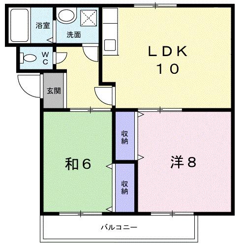 ハイツ沖田Ⅰ（202） 間取り図画像