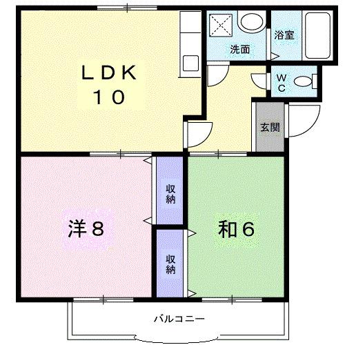 ハイツ沖田Ⅰ（103） 間取り図画像