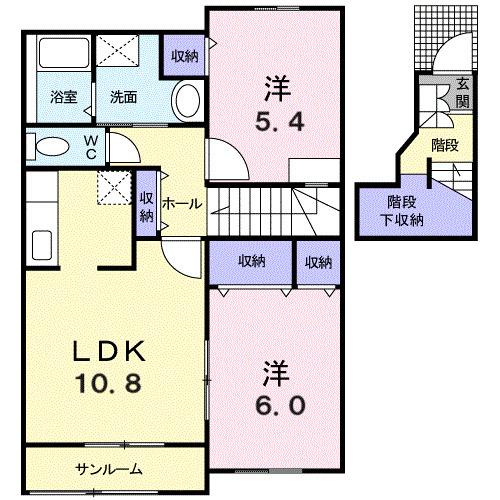 ゴールドパークＡ（203） 間取り図画像