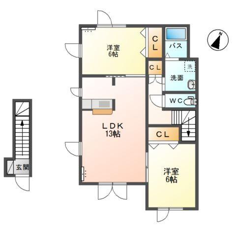 ローズガーデングリーンⅡ 間取り図画像