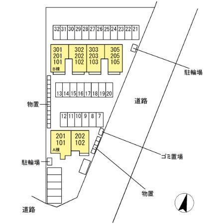 シャンテ城下Ｂ（203） 駐車場