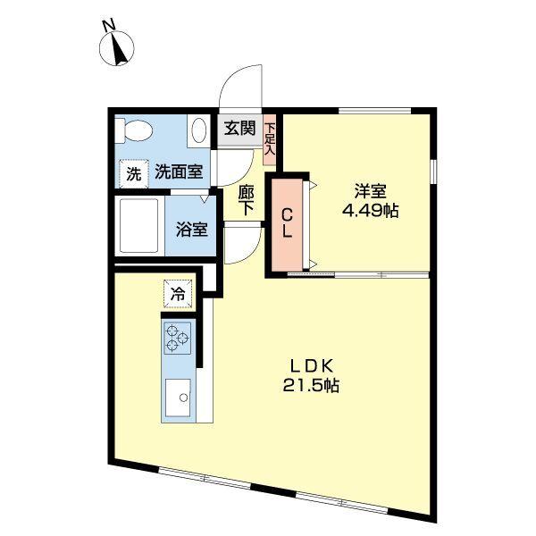 ＬｉｖｅＦｌａｔ千駄木（101） 間取り図画像