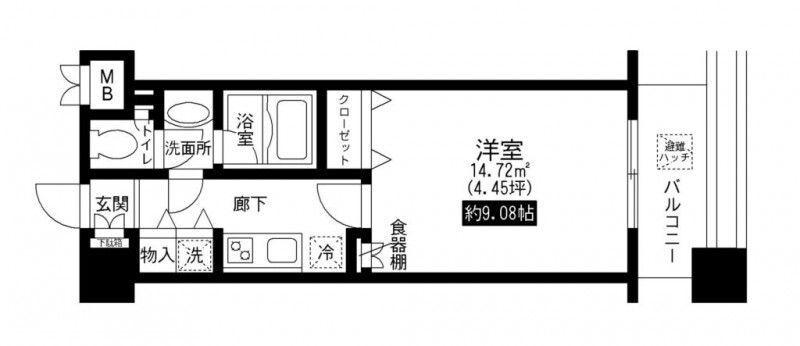 台東区池之端マンション 間取り図画像