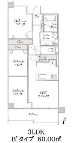 文京区本郷マンション 間取り図画像