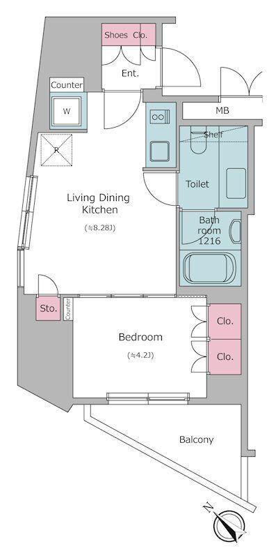 レジディア文京小石川Ⅱ（701） 間取り図画像